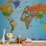  Foto tapeta - World Map: Colourful Geography 500x350 Standard | shoptok.hr