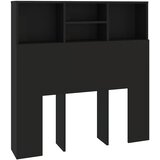  Uzglavlje s ormarićem crno 100 x 19 x 103,5 cm | shoptok.hr