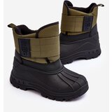 Big Star Children's Laced Up Snow Boots With Fleece Lining Khaki | ePonuda.com