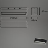 BRILONER 2204-015 - LED spoljašnje zidno svetlo LED/8W/230V IP44 crno | Eponuda.com