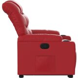  Naslanjač s funkcijo vstajanja rdeče umetno usnje | Shoptok.si