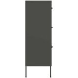 vidaXL Omarica s predali antracitna 80x35x101,5 cm jeklo | Shoptok.si