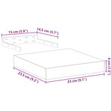  Plutajuće police 4 kom 23 x 23,5 x 4 cm od konstruiranog drva | shoptok.hr