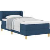 Box Spring Krevet s Madracem - Plava - 90x190 cm - Tkanina | shoptok.hr