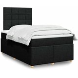  Krevet s oprugama i madracem crni 120 x 200cm od tkanine | shoptok.hr
