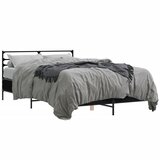 Furnova Posteljni okvir črn 135x190 cm inženirski les in kovina, (21941319) | Shoptok.si