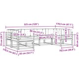  Set vanjskih sofa 6 kom. Prirodna i svijetlo siva Smeđa 325 x 170,5 x 73 cm | shoptok.hr
