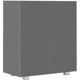  Komoda visoki sjaj siva 71x35x80 cm od konstruiranog drva | shoptok.hr