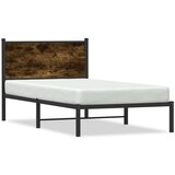 Metalni okvir krevet uzglavljem boja dimljenog hrasta 107x203cm | shoptok.hr