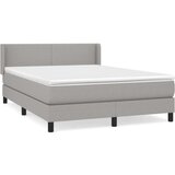  Box spring posteljni z vzmetnico svetlo siv 140x190 cm blago, (20791085) | Shoptok.si