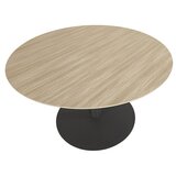SUNFUN Vrtna miza Malmo (Črna, Natur, Ø x V: 120 x 74 cm) | Shoptok.si