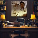 Scarface Slika s ožiljkom na platnu Svaki dan iznad zemlje je dobar dan | shoptok.hr