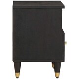  Noćni ormar s ladicama Crna 40 x 33 x 46 cm Čvrsto drvo manga | Eponuda.com