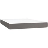 vidaXL Box spring postelja z vzmetnico LED siva 140x190cm um | Shoptok.si