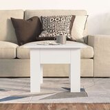 vidaXL Klubska mizica bela 55x55x42 cm iverna plošča | Shoptok.si