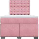  Krevet s oprugama i madracem ružičasti 120 x 190 cm baršunasti | shoptok.hr