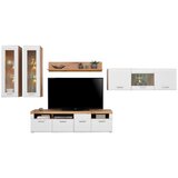 Mömax Viseča Vitrina Auris, Bela, Barva Hrasta | Shoptok.si