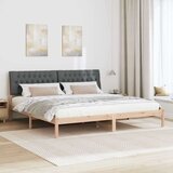 vidaXL Posteljni okvir z oblazinjenim vzglavjem Rjava 200 x 200 cm | Shoptok.si