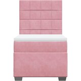Box spring krevet s madracem ružičasti 100x200 cm baršunasti | shoptok.hr
