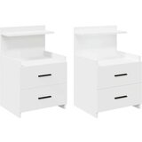 vidaXL Noćni ormarići 2 kom s 2 ladice bijeli 40x36,5x62 cm | shoptok.hr