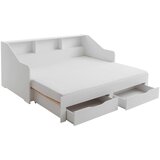 CARRYHOME raztegljiva postelja 90-180 cm x 200 cm , bela | Shoptok.si