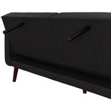 Støraa Črna raztegljiva sedežna garnitura iz umetnega usnja 200 cm Nola – | Shoptok.si