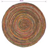  Tepih za područje Šareni Ø 210 cm Juta - Šareni 210 cm | shoptok.hr