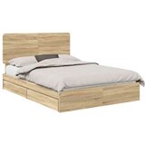 Krevet s od storage Sonoma hrast 140 x 190 cm Konstruirano drvo | shoptok.hr