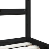  Okvir za dječji krevet crni 80 x 200 cm od masivne borovine | shoptok.hr