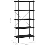 Police s 5 razina crne 80 x 40 x 163 cm | shoptok.hr