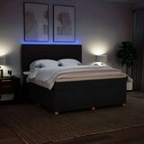 vidaXL Box spring postelja z vzmetnico črna 180x200 cm blago | Shoptok.si