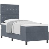 Krevet s opruga kutije s madracem Tamno siva 80 x 200 cm Baršun | Eponuda.com