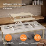 Vonhaus Nastavek za sedeče-stoječo mizo, svetel les | Shoptok.si