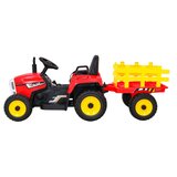Ramiz 12V električni traktor s prikolico rdeč | Shoptok.si