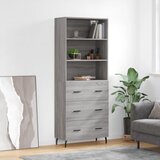  Visoka komoda siva sonome 69,5x34x180 cm od konstruiranog drva | shoptok.hr