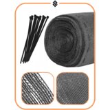  Mreža za sjenjenje, svijetli antracit, 140 g/m², 1,5 × 25 m + 100 vezica | shoptok.hr