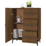  Komoda boja smeđeg hrasta 69,5x34x90 cm od konstruiranog drva | shoptok.hr