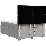  Krevet s oprugama i madracem svjetlosivi 140x190 cm od tkanine | shoptok.hr