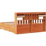  Krevet s regalom za knjige bez madraca 200x200 cm od borovine | shoptok.hr