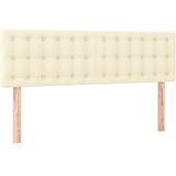 Krevet s oprugama i madracem krem 140x200 cm od umjetne kože | Eponuda.com