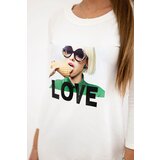 Kesi Ecru dress with love print | shoptok.hr