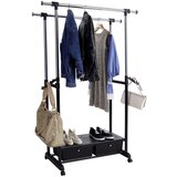 XXXL Mobilno Stojalo Za Oblačila Cuba, Črna, Krom | Shoptok.si