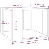  Stolić za kavu boja smeđeg hrasta 40x40x30 cm konstruirano drvo | shoptok.hr