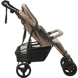  Dječja kolica za blizance sivo-smeđa čelična | shoptok.hr