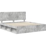  Krevetna konstrukcija Beton 180 x 200 cm Čvrsto borovo drvo | shoptok.hr