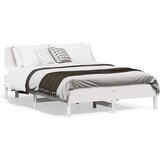 Maison Chic Posteljni okvir - Dvoposteljna postelja - Zakonska postelja brez vzmetnice bel 140x200 cm trdna borovina-J11474, (21777080) | Shoptok.si