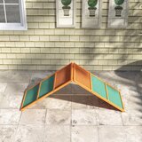  Rampa za pse Agility sklopiva podesiva visina protuklizna od jelovine do 40 kg 173 x 59 x 66 cm narančasta/zelena | shoptok.hr