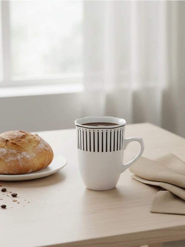 Sinsay Keramička šalica s prugastim uzorkom | shoptok.hr