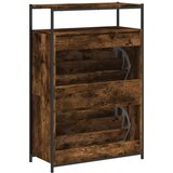 Ormarić za cipele dimljeni hrast 75x34x112 cm konstruirano drvo | shoptok.hr