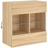  Zidni TV ormarić s LED svjetlima boja hrasta 58,5x30x60,5 cm Smeđa | shoptok.hr